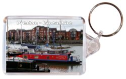Preston - Lancashire - Double Sided Large Keyring Key Fob Chain Ring Gift Present Souvenir E2