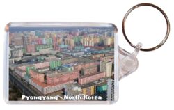 Pyongyang - North Korea - Double Sided Large Keyring Key Fob Chain Ring Gift Present Souvenir NK3