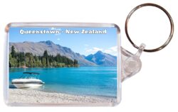 Queenstown - New Zealand - Double Sided Large Keyring Key Fob Chain Ring Gift Present Souvenir NZ4