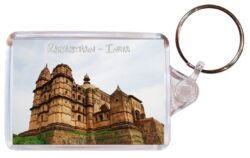 Rajasthan - India - Double Sided Large Keyring Key Fob Chain Ring Gift Present Souvenir I1