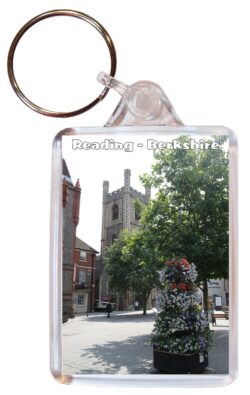 Reading - Berkshire - Double Sided Large Keyring Key Fob Chain Ring Gift Present Souvenir E3