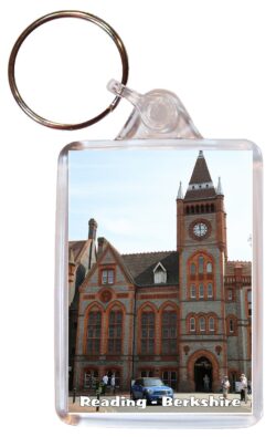 Reading - Berkshire - Double Sided Large Keyring Key Fob Chain Ring Gift Present Souvenir E4
