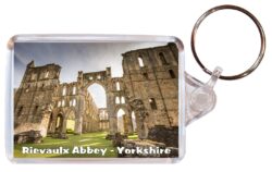 Rievaulx Abbey - Yorkshire - Double Sided Large Keyring Key Fob Chain Ring Gift Present Souvenir E1