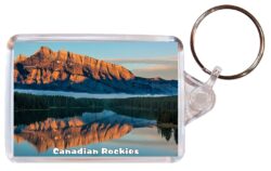 Canadian Rockies - Canada - Double Sided Large Keyring Key Fob Chain Ring Gift Present Souvenir C1