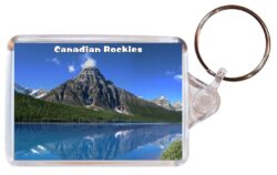 Canadian Rockies - Canada - Double Sided Large Keyring Key Fob Chain Ring Gift Present Souvenir C5