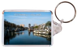 Rotterdam - Holland/Netherlands - Double Sided Large Keyring Key Fob Chain Ring Gift Present Souvenir H4