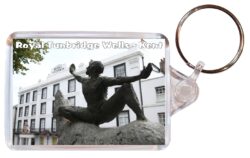 Royal Tunbridge Wells - Kent - Double Sided Large Keyring Key Fob Chain Ring Gift Present Souvenir E2