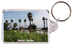 Salou - Spain - Double Sided Large Keyring Key Fob Chain Ring Gift Present Souvenir S1