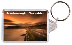 Scarborough - Yorkshire - Double Sided Large Keyring Key Fob Chain Ring Gift Present Souvenir E5