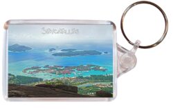Seychelles - Double Sided Large Keyring Key Fob Chain Ring Gift Present Souvenir S4