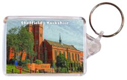Sheffield - Yorkshire - Double Sided Large Keyring Key Fob Chain Ring Gift Present Souvenir E3