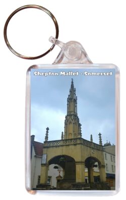 Shepton Mallet - Somerset - Double Sided Large Keyring Key Fob Chain Ring Gift Present Souvenir E1