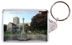 Shoreham - West Sussex - Double Sided Large Keyring Key Fob Chain Ring Gift Present Souvenir E1