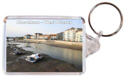 Shoreham - West Sussex - Double Sided Large Keyring Key Fob Chain Ring Gift Present Souvenir E3