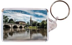 Shrewsbury - Shropshire - Double Sided Large Keyring Key Fob Chain Ring Gift Present Souvenir E2