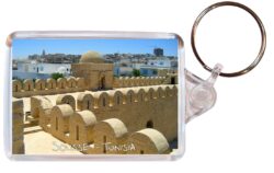 Sousse - Tunisia - Africa - Double Sided Large Keyring Key Fob Chain Ring Gift Present Souvenir T1