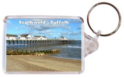 Southwold - Suffolk - Double Sided Large Keyring Key Fob Chain Ring Gift Present Souvenir E6