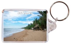 Sri Lanka - Double Sided Large Keyring Key Fob Chain Ring Gift Present Souvenir C1