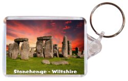 Stonehenge - Wiltshire - Double Sided Large Keyring Key Fob Chain Ring Gift Present Souvenir E2
