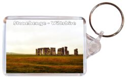 Stonehenge - Wiltshire - Double Sided Large Keyring Key Fob Chain Ring Gift Present Souvenir E4