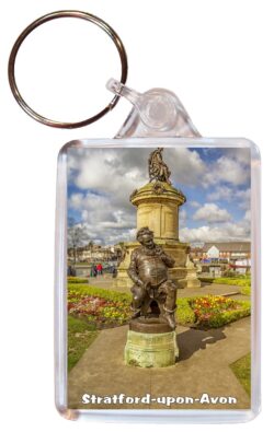 Stratford-upon-Avon - Warwickshire - Double Sided Large Keyring Key Fob Chain Ring Gift Present Souvenir E4