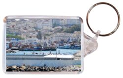 Tanger - Morocco - Africa - Double Sided Large Keyring Key Fob Chain Ring Gift Present Souvenir M2