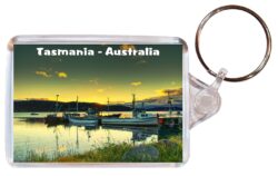 Tasmania - Australia - Double Sided Large Keyring Key Fob Chain Ring Gift Present Souvenir A2