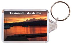 Tasmania - Australia - Double Sided Large Keyring Key Fob Chain Ring Gift Present Souvenir A5