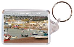 Teignmouth - Devon - Double Sided Large Keyring Key Fob Chain Ring Gift Present Souvenir E5