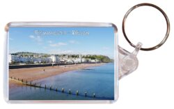 Teignmouth - Devon - Double Sided Large Keyring Key Fob Chain Ring Gift Present Souvenir E2