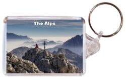 The Alps - Double Sided Large Keyring Key Fob Chain Ring Gift Present Souvenir A2