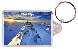 The Alps - Double Sided Large Keyring Key Fob Chain Ring Gift Present Souvenir A3