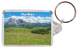 The Alps - Double Sided Large Keyring Key Fob Chain Ring Gift Present Souvenir A4