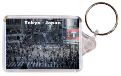 Tokyo - Japan - Double Sided Large Keyring Key Fob Chain Ring Gift Present Souvenir J5