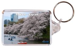 Tokyo - Japan - Double Sided Large Keyring Key Fob Chain Ring Gift Present Souvenir J4
