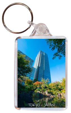 Tokyo - Japan - Double Sided Large Keyring Key Fob Chain Ring Gift Present Souvenir J3