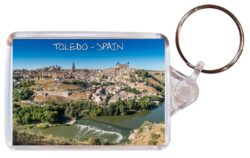 Toledo - Spain - Double Sided Large Keyring Key Fob Chain Ring Gift Present Souvenir S2