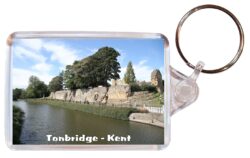 Tonbridge - Kent - Double Sided Large Keyring Key Fob Chain Ring Gift Present Souvenir E3
