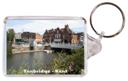 Tonbridge - Kent - Double Sided Large Keyring Key Fob Chain Ring Gift Present Souvenir E4
