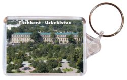 Tashkent - Uzbekistan - Double Sided Large Keyring Key Fob Chain Ring Gift Present Souvenir U1