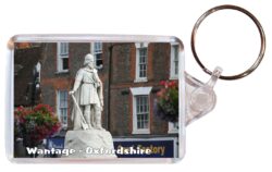 Wantage - Oxordshire - Double Sided Large Keyring Key Fob Chain Ring Gift Present Souvenir E2
