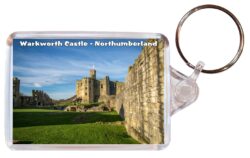 Warkworth Castle - Northumberland - Double Sided Large Keyring Key Fob Chain Ring Gift Present Souvenir E2