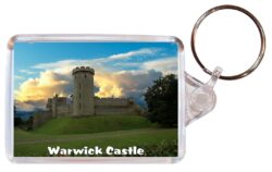 Warwick Castle - Warwickshire - Double Sided Large Keyring Key Fob Chain Ring Gift Present Souvenir E2