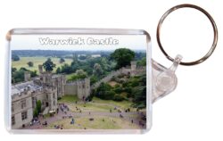 Warwick Castle - Warwickshire - Double Sided Large Keyring Key Fob Chain Ring Gift Present Souvenir E3
