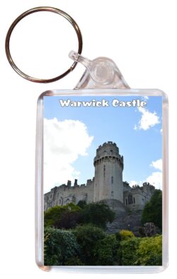 Warwick Castle - Warwickshire - Double Sided Large Keyring Key Fob Chain Ring Gift Present Souvenir E5