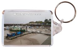 Watchett - Somerset - Double Sided Large Keyring Key Fob Chain Ring Gift Present Souvenir E2