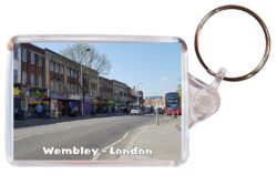 Wembley - London - Double Sided Large Keyring Key Fob Chain Ring Gift Present Souvenir E2