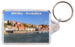 Whitby - Yorkshire - Double Sided Large Keyring Key Fob Chain Ring Gift Present Souvenir E5