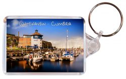 Whitehaven - Cumbria - Double Sided Large Keyring Key Fob Chain Ring Gift Present Souvenir E2