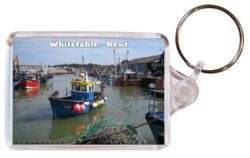 Whitstable - Kent - Double Sided Large Keyring Key Fob Chain Ring Gift Present Souvenir E1